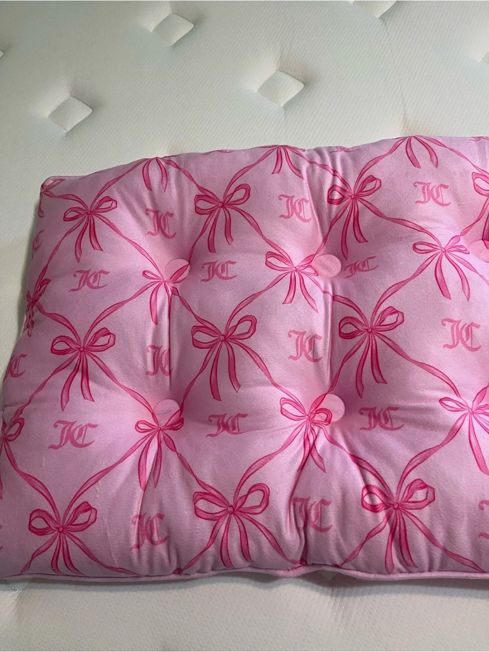 Juicy Couture Pink Velour Pet Bed Crate Mat